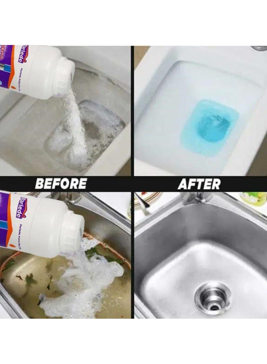 Parlede Powerful Drain Cleaner 500g – Fast-Acting Clog Remover for Kitchen & Bathroom Drains