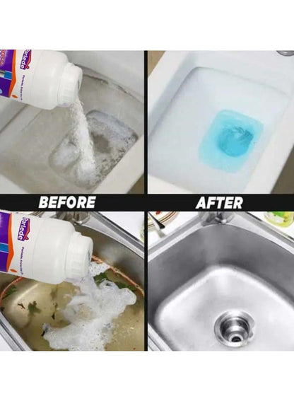 Parlede Powerful Drain Cleaner 500g – Fast-Acting Clog Remover for Kitchen & Bathroom Drains