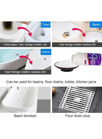 Parlede Powerful Drain Cleaner 500g – Fast-Acting Clog Remover for Kitchen & Bathroom Drains