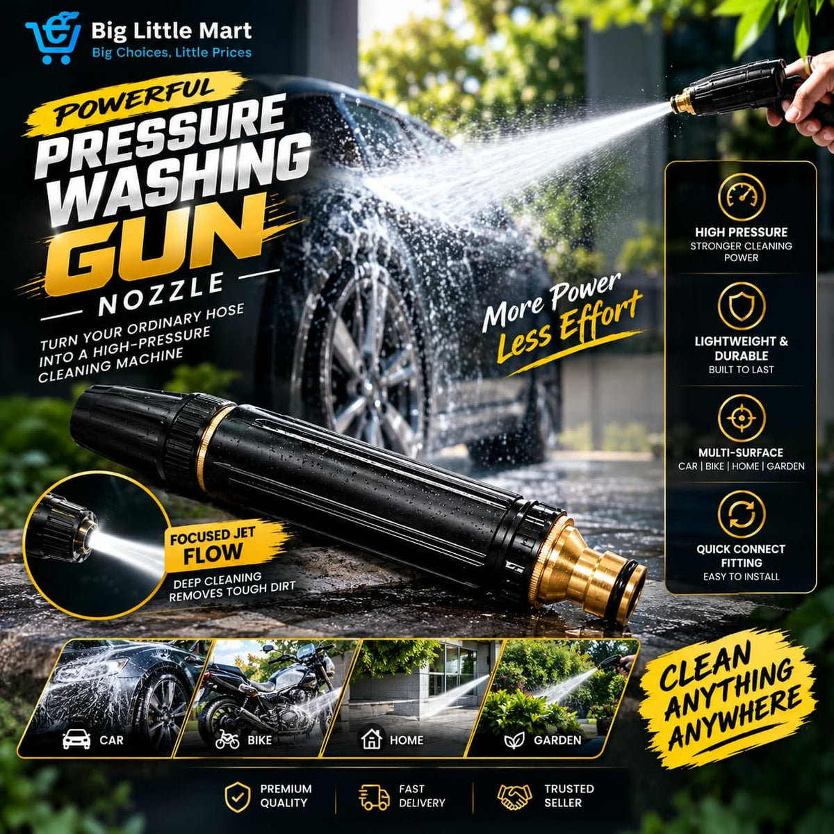 High-Pressure Car Wash Water Gun