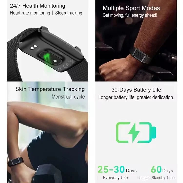 Smart Bracelet Fitness Tracker (Adjustable Wristband)